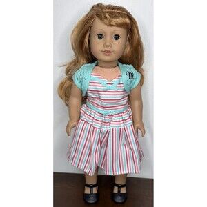 Maryellen Larkin Doll American Girl Meet Outfit Historical Red Hair Dress Shoes